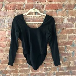 Black American Apparel Long Sleeve Bodysuit - XL